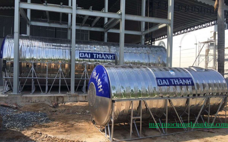 Bồn inox Đại Thành 10000 lít ngang 6 Bồn inox công nghiệp ĐẠi Thành