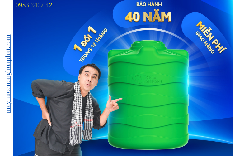 Bồn nhựa Đại Thành plasman 2000L đứng 4 bồn nhựa đại thành plasman